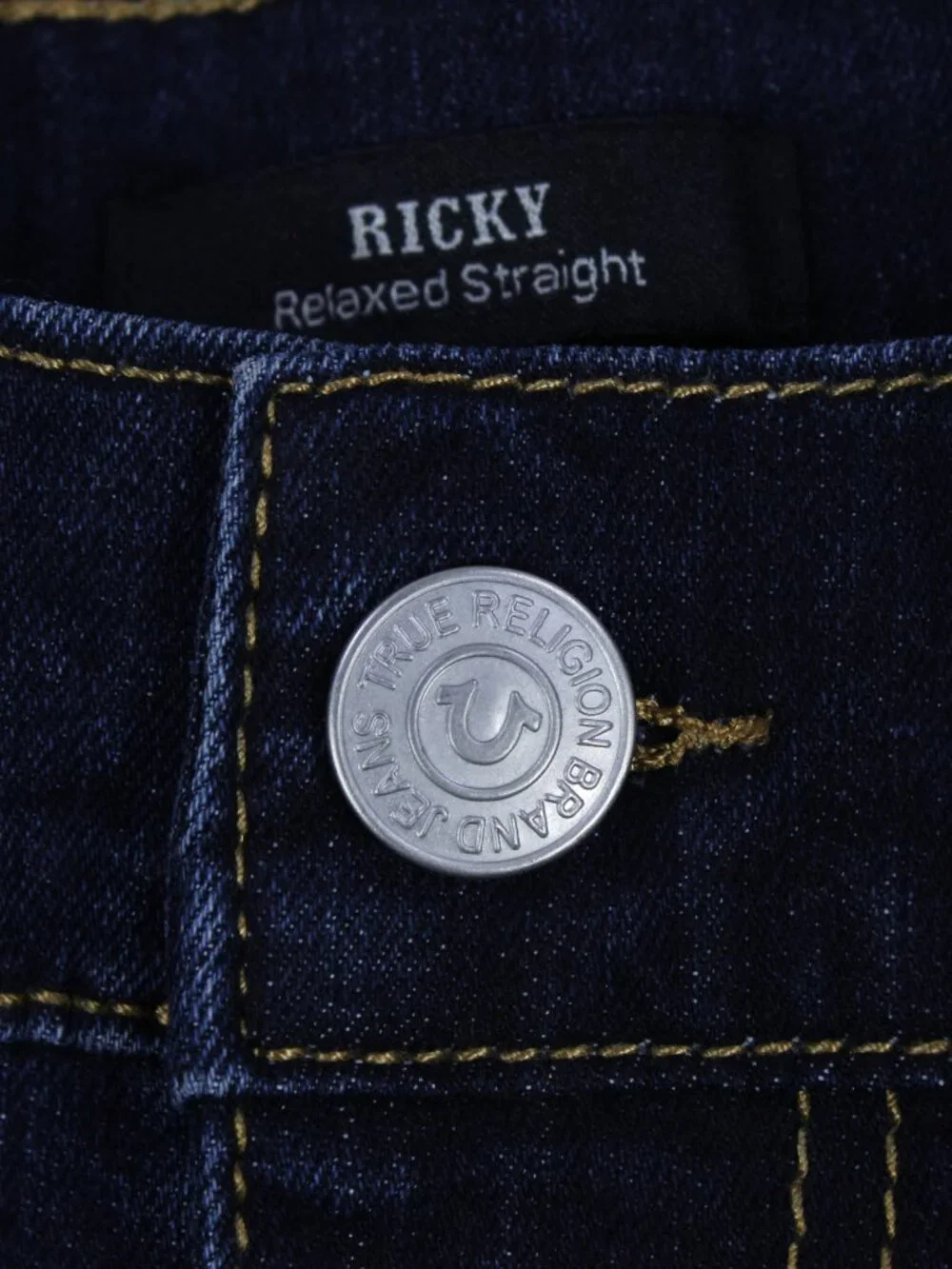 True Religion Ricky Straight Leg Jeans for Men - Dark Blue - NWT - Size 36